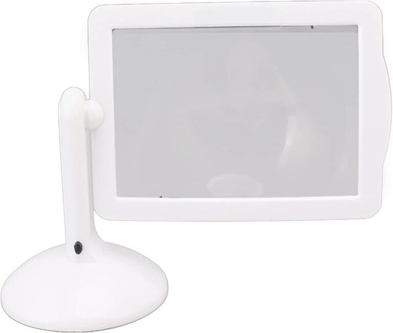 Yctze Lupa de Lectura de Escritorio, Lupa de Escritorio Giratoria de 180 Grados Vidrio de Pantalla Grande con Luz LED para Manos Libres Reparación de Lectura Gadgets Tecnológicos Lupa