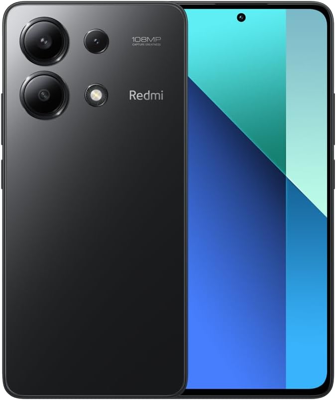 Xiaomi Redmi Note 13 4G – Smartphone de 8+256 GB, Pantalla de 6,67″ AMOLED FHD+ 120Hz, Snapdragon 685, Triple cámara de hasta 108MP, Carga rápida 33W, Negro (Versión ES)