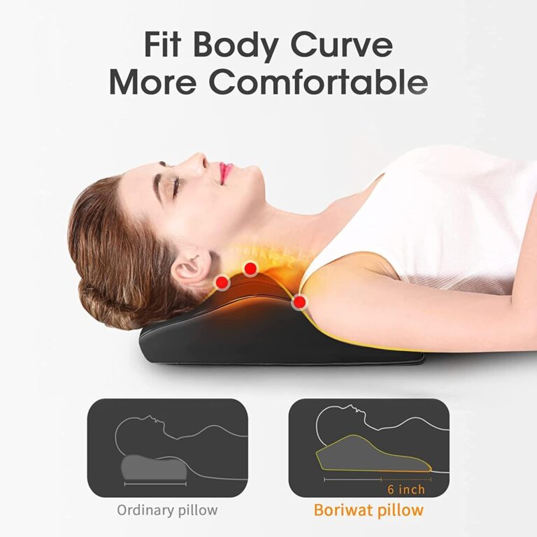 Boriwat Back Massager with Heat, Massagers for Neck and Back, 3D Kneading Massage Pillow for Back, Neck, Shoulder, Leg Pain Relief, Gifts for Men Women Mom Dad, Stress Relax at Home Office and Car