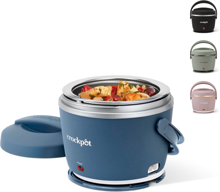 CROCK-POT – Calentador de alimentos para almuerzo de 20 onzas, lonchera con calefacción, azul desteñido