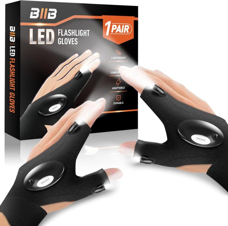 BIIB Regalo Hombre, Gadget Inusual Útil Guantes LED Luminosos, Regalo Cumpleaños Hombre Mujer, Regalo Papa, Idee Regalo Noel Hombre Original, Regalo San Valentín Hombre, Regalo Fete des Peres