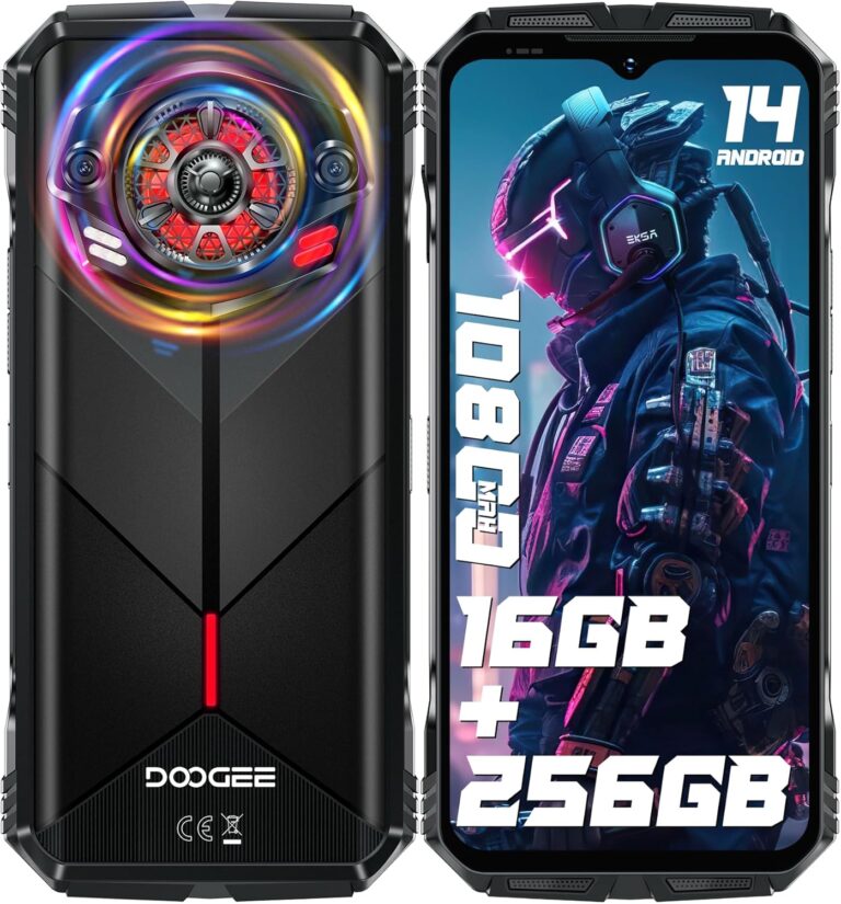 DOOGEE S Punk (2024) Telefono Movil Resistente Android 14-16GB+256GB/1TB, 126dB Altavoz, 10800mAh/33W Movil Irrompible, 6.58″ FHD+ Moviles, 50MP+16MP Camera Móvil Rugerizado, IP68/4G Dual SIM/OTG/NFC