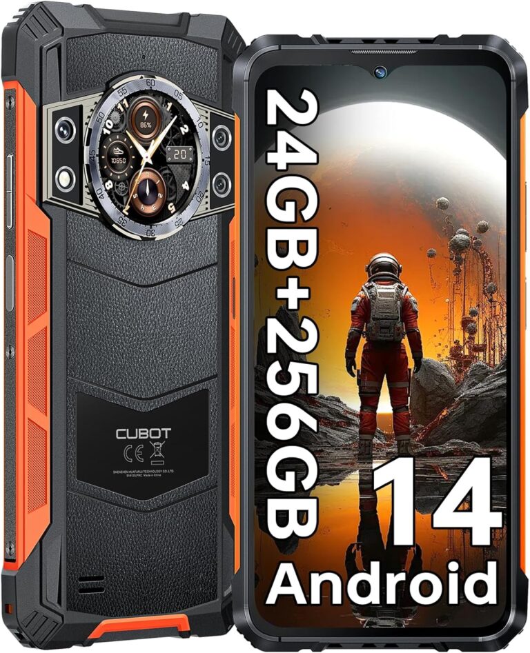 CUBOT Kingkong Ace 3 Movil Resistente Android 14, 24GB + 256GB/1TB Movil Todoterreno, 6.583″ FHD+ & 1.32″ Pantalla Trasera, 100MP Movil Irrompible, 5100mAh/33W, Móvil Antigolpes 4G Dual SIM/NFC/OTG